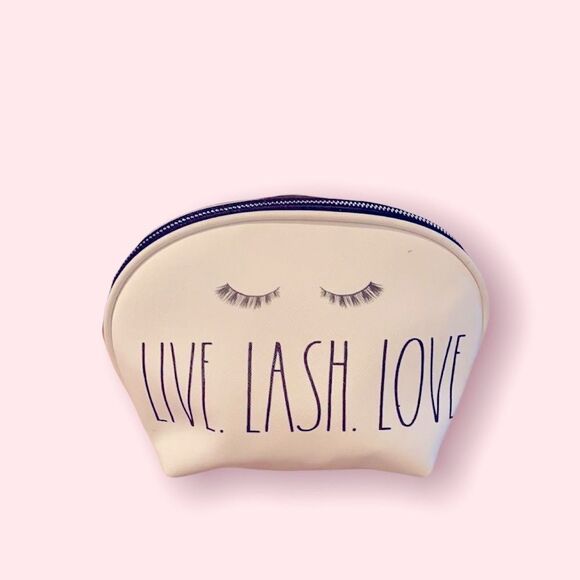 Rae Dunn “Live Lash Love” Cosmetic Pouch - Picture 1 of 1